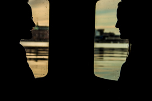 Engagement Photographer Sweden boat silhouette